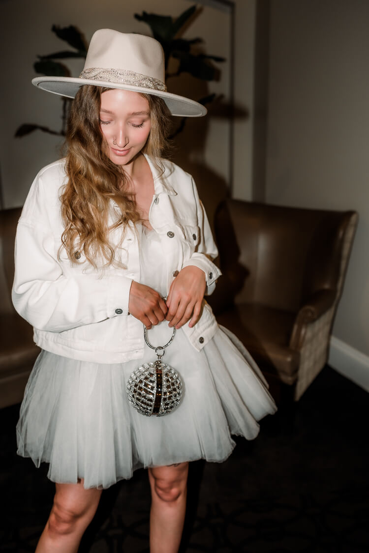 Bride Sequin Fringe Jean Jacket - Image 2