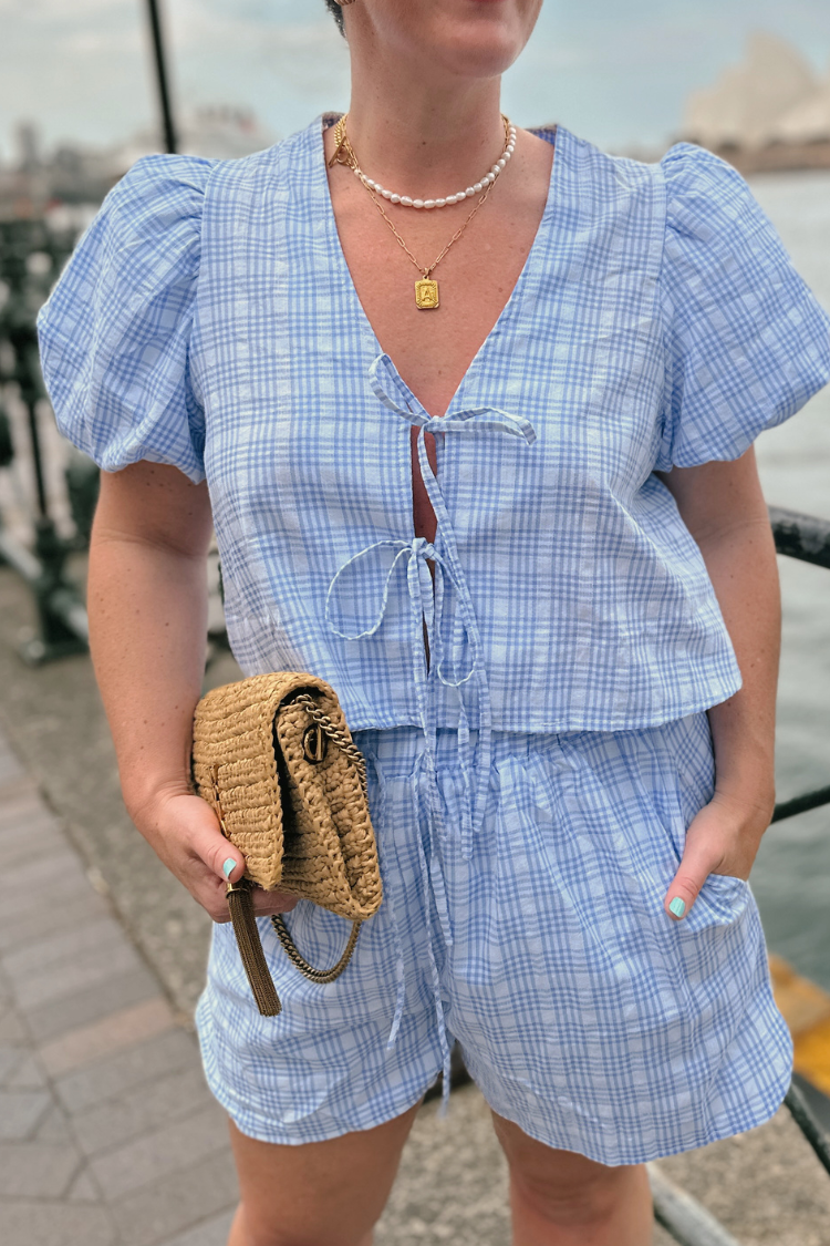 Bronte Bow Tie Shorts Set - FINAL SALE