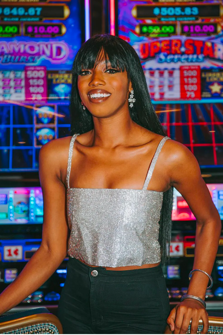 Girly Girl Rhinestone Crop Top - Image 2