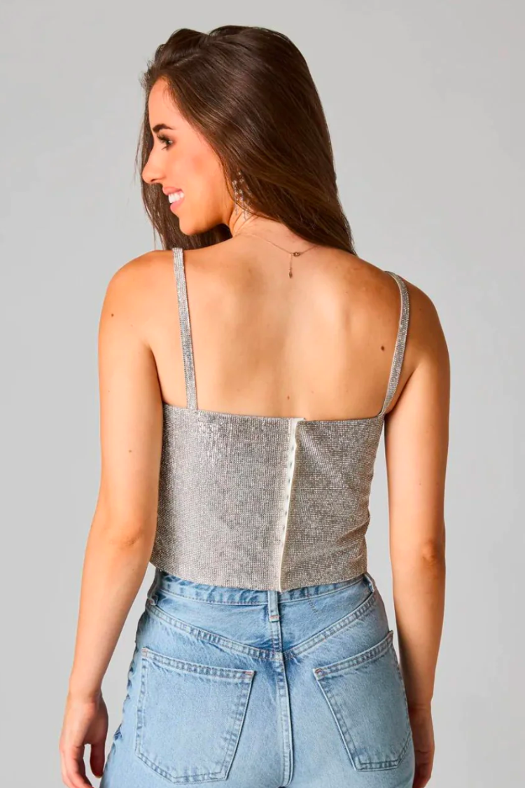 Girly Girl Rhinestone Crop Top - Image 5