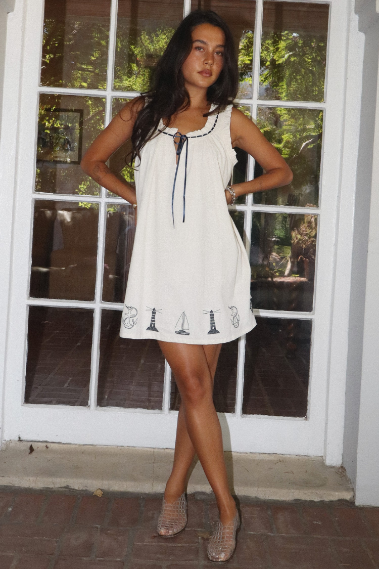Jose Ignacio Nautical Tie Mini Dress - Image 5