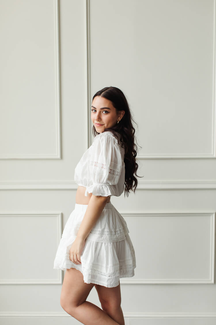 Kent White Ruffle Skirt Set - FINAL SALE - Image 4