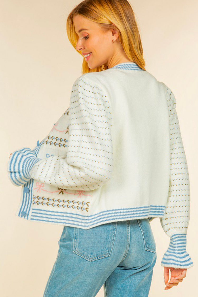 Madison Bow Cardigan - Image 2