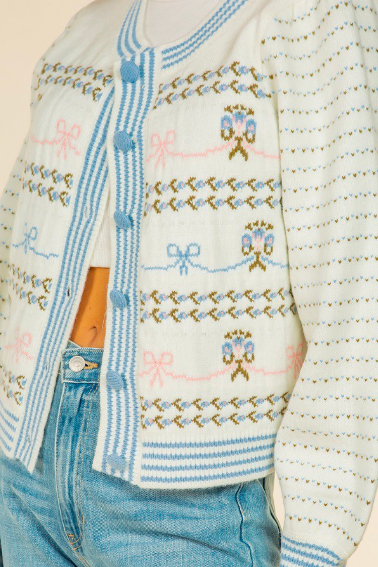 Madison Bow Cardigan - Image 3