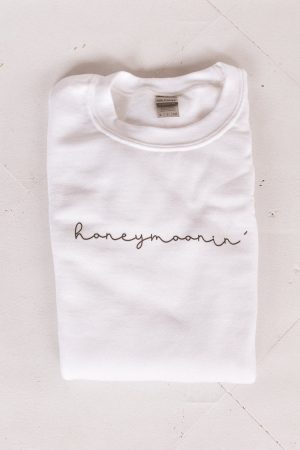 Honeymoonin' White Sweatshirt