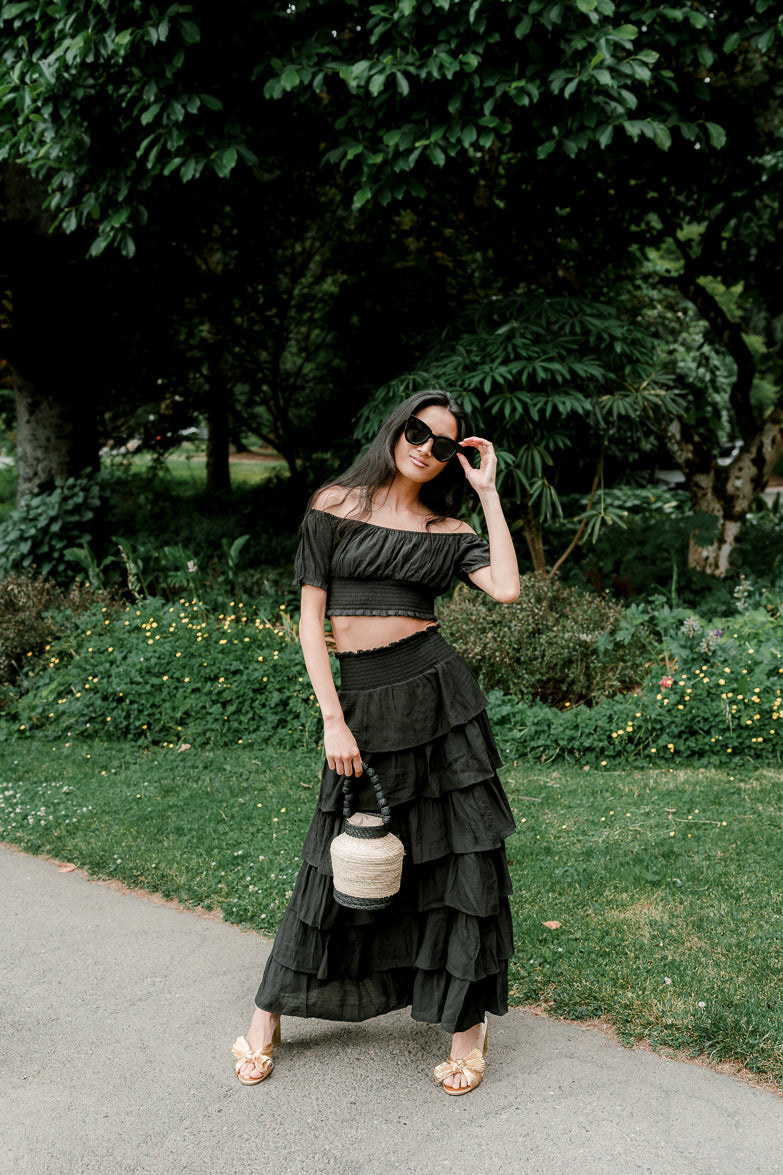 Sofia Black Skirt Set - FINAL SALE