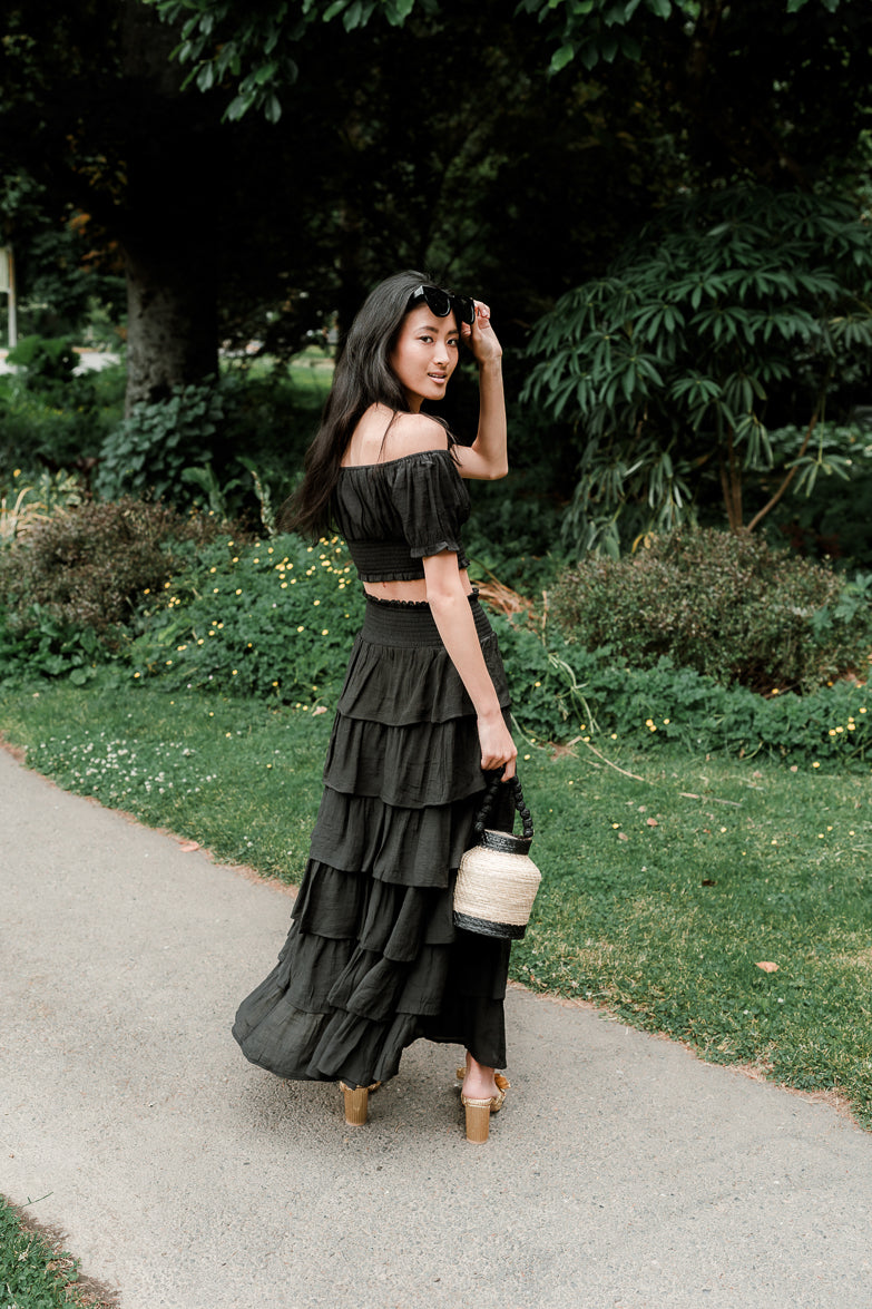 Sofia Black Skirt Set - FINAL SALE - Image 2