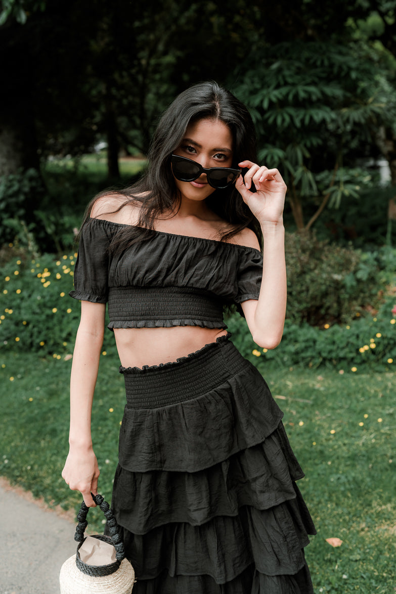 Sofia Black Skirt Set - FINAL SALE - Image 4